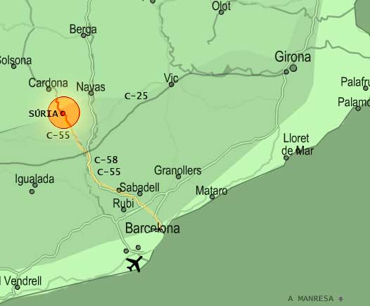 mapa de localizaci&oacute;n de Plasticbages en Catalunya